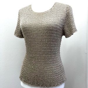 ⭐️Carmen Marc Valvo⭐️Beaded Knit Top